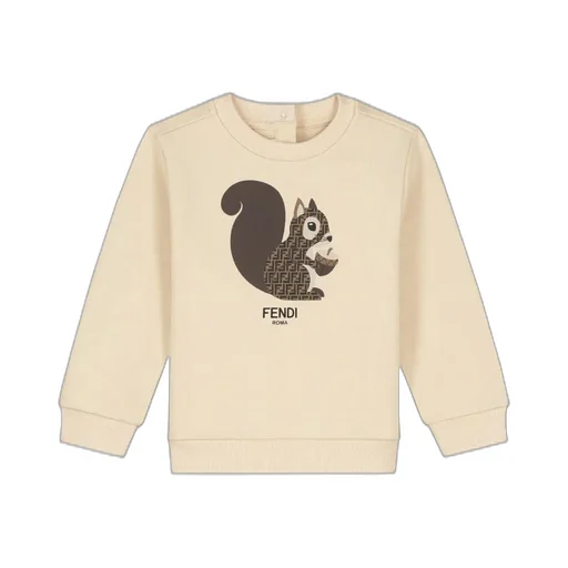 Fendi Kids Graphic Printed Crewneck Sweatshirt