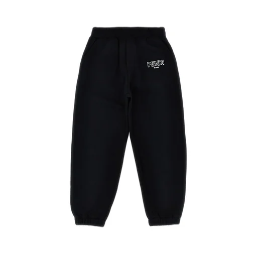Fendi Kids Flocked Logo Straight-Leg Track Pants