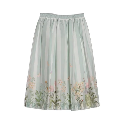 Fendi Kids Floral Printed Midi Skirt