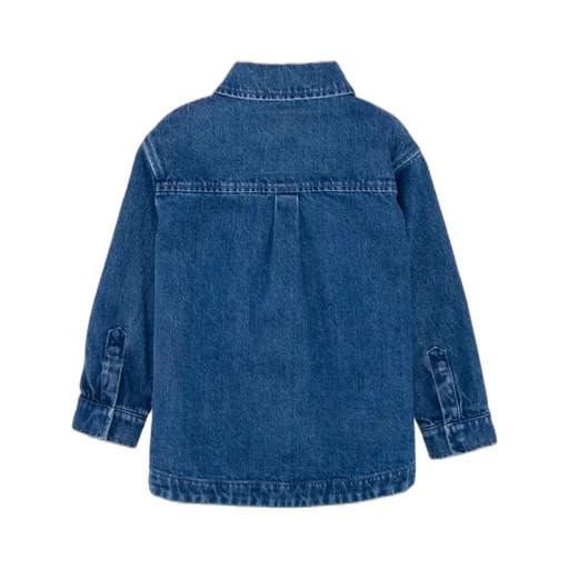 Fendi Kids Logo Embroidered Denim Shirt