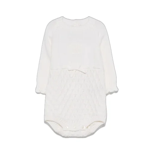 Fendi Kids Bow Knitted Jumpsuit