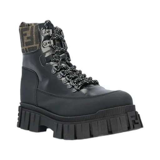 Fendi Kids Ff Logo Detailed Trekking Boots