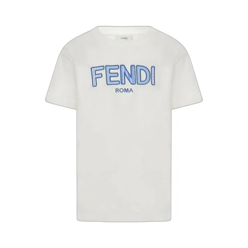 Fendi Kids Logo Patch Crewneck T-Shirt