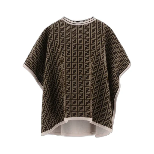 Fendi Kids Monogram Motif Reversible Poncho