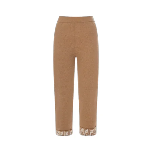 Fendi Kids Ff Logo High-Waisted Trousers
