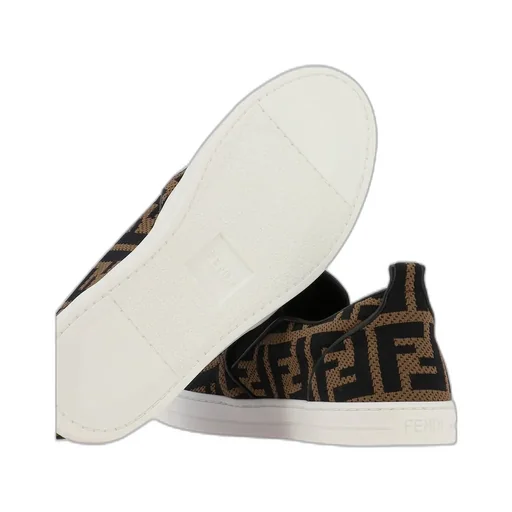 Fendi Kids Ff Motif Slip-On Sneakers