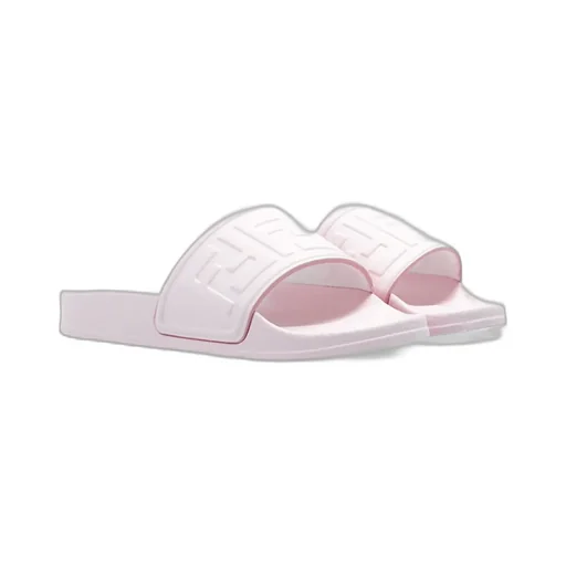 Fendi Kids Ff Logo Embossed Slip-On Slides