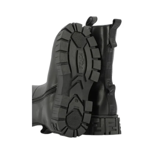 Fendi Kids Logo Detailed Chunky Boots