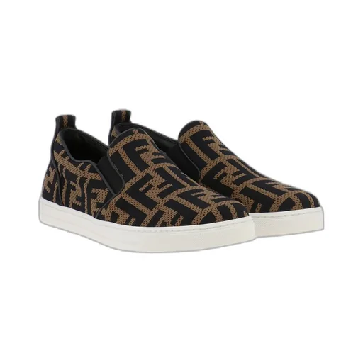 Fendi Kids Ff Motif Slip-On Sneakers
