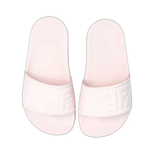 Fendi Kids Ff Logo Embossed Slip-On Slides