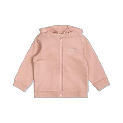 Fendi Kids Logo Embroidered Hoodie