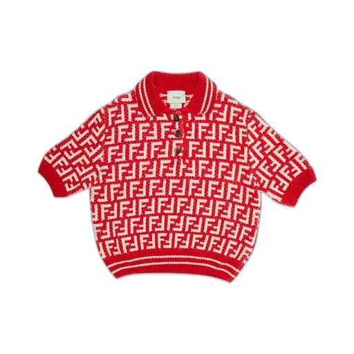 Fendi Kids All-Over Ff Motif Intarsia Jumper