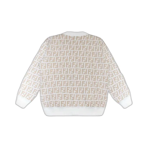 Fendi Kids Ff Jacquard Buttoned Cardigan