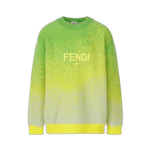 Fendi Kids Logo Embroidered Crewneck Jumper