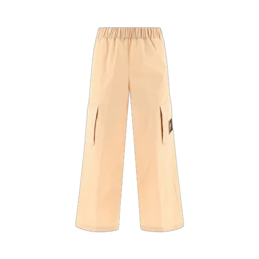 Fendi Kids Logo Patch Wide-Leg Cargo Trousers