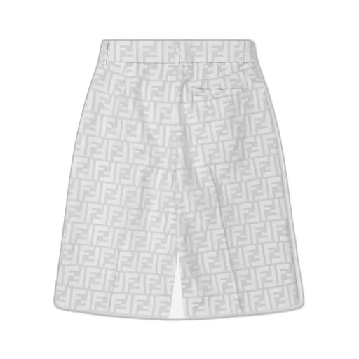 Fendi Kids Logo Monogram Bermuda Shorts