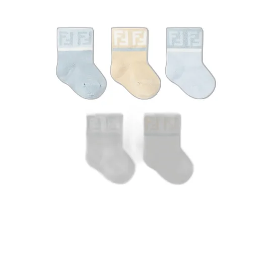 Fendi Kids Logo Intarsia Set Of Socks
