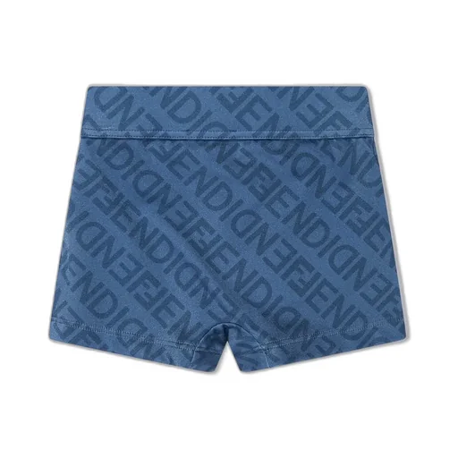 Fendi Kids Ff Logo Printed Swim Shorts