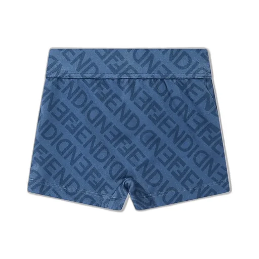 Fendi Kids Ff Logo Printed Swim Shorts