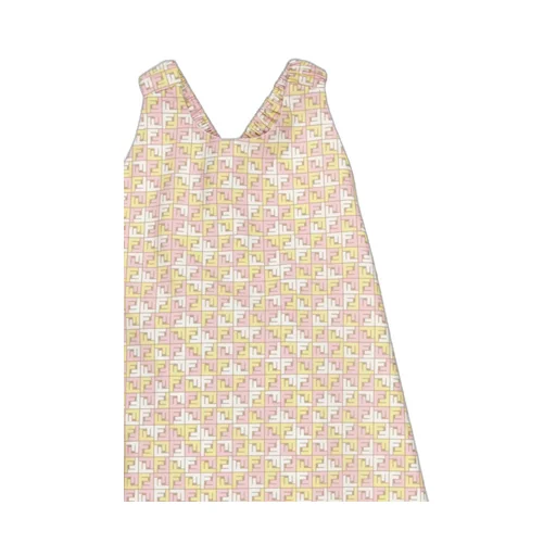 Fendi Kids Monogram Motif Sleeveless Dress