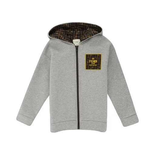 Fendi Kids Long-Sleeved Zip-Up Hoodie