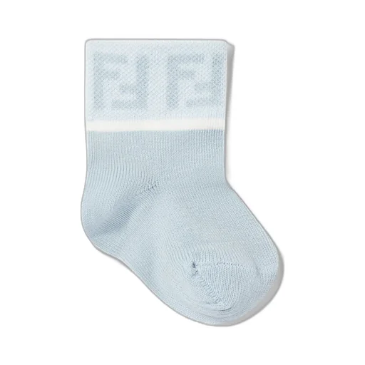 Fendi Kids Logo Intarsia Set Of Socks