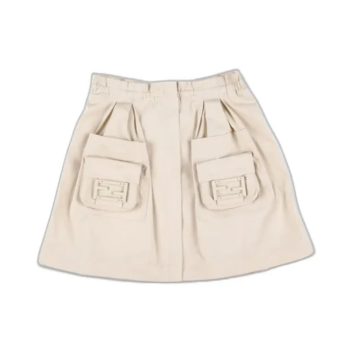 Gucci Kids Logo Plaque Pleated Skirt
