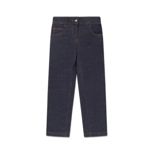 Fendi Kids Logo-Embroidered Denim Jeans