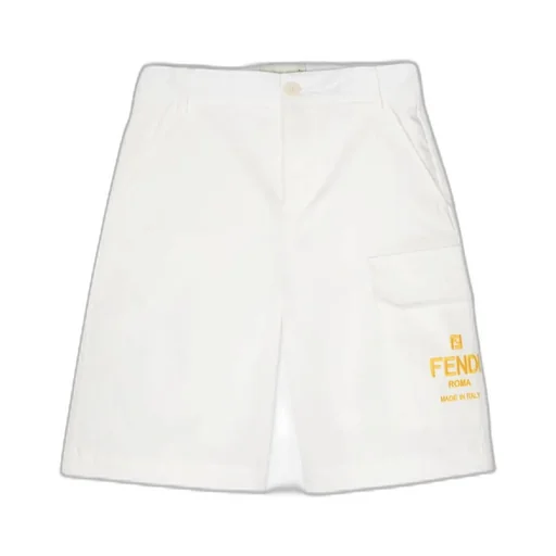 Fendi Kids Gabardine Bermuda Shorts