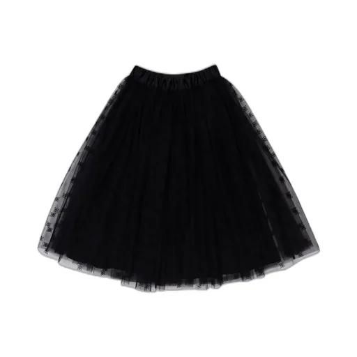 Fendi Kids Logo-Embroidered Tulle Midi Skirt