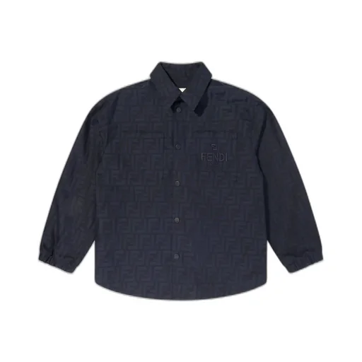 Fendi Kids Lightweight Jacquard Shirt Jacket