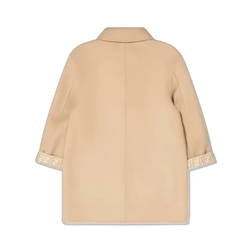 Fendi Kids Logo Printed Button-Up Coat