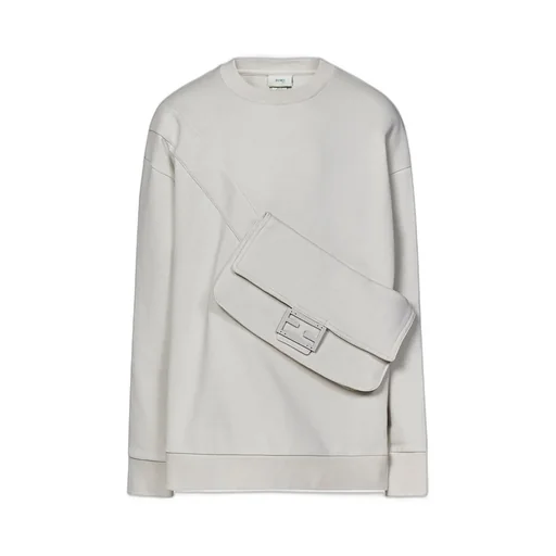 Fendi Kids Ff Plaque Crewneck Sweatshirt