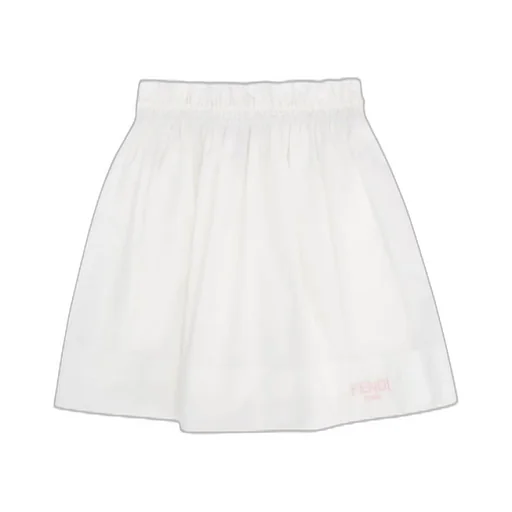 Fendi Kids Logo Printed Flared Mini Skirt
