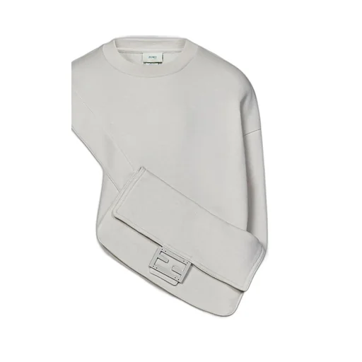 Fendi Kids Ff Plaque Crewneck Sweatshirt