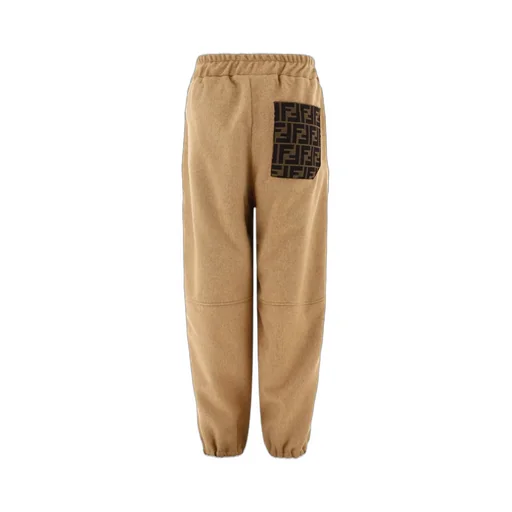 Fendi Kids Flannel Straight Leg Trousers