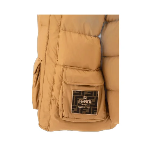 Fendi Kids Logo Embroidered Padded Coat