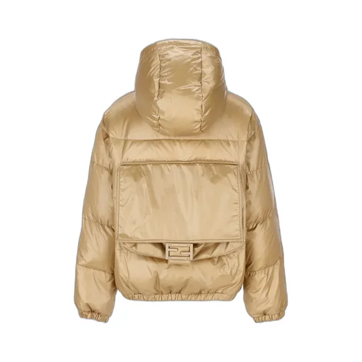 Fendi Kids Logo Patch Down Jacket