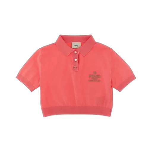 Fendi Kids Button Detailed Short-Sleeved Polo Shirt