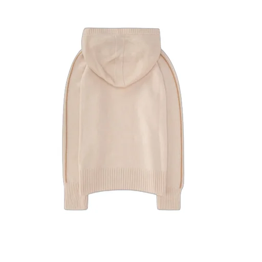 Fendi Kids Logo Intarsia Long-Sleeved Knitted Hoodie