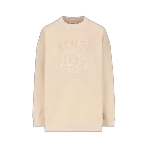 Fendi Kids Logo Detailed Crewneck Sweatshirt