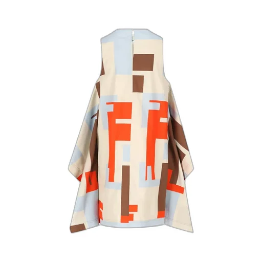 Fendi Kids Geometric-Printed A-Line Sleeveless Dress