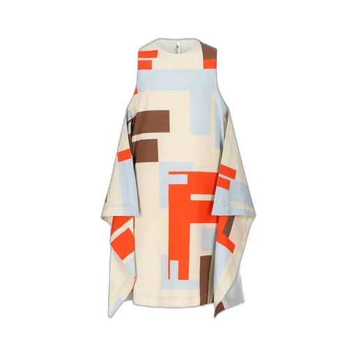 Fendi Kids Geometric-Printed A-Line Sleeveless Dress