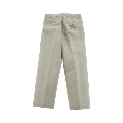 Fendi Kids Logo Embroidered Pleated Pants