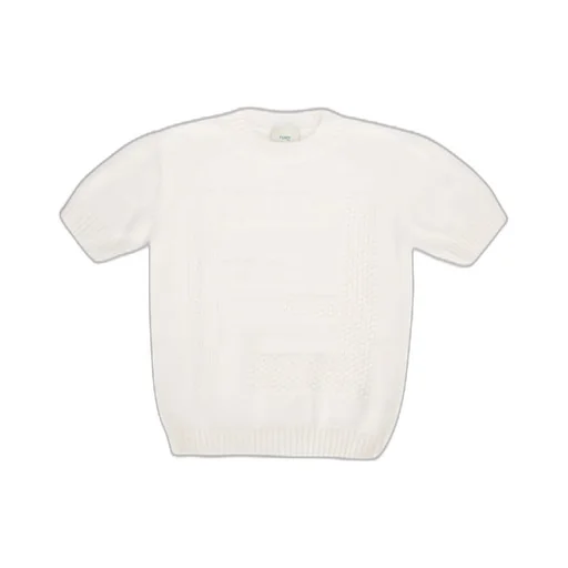 Fendi Kids Ff Short Sleeved Knitted Top