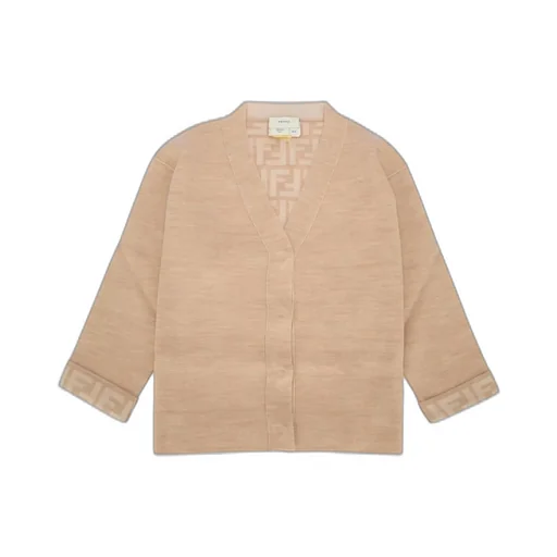Fendi Kids V-Neck Long-Sleeved Cardigan