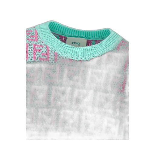 Fendi Kids Intarsia-Knitted Crewneck Vest