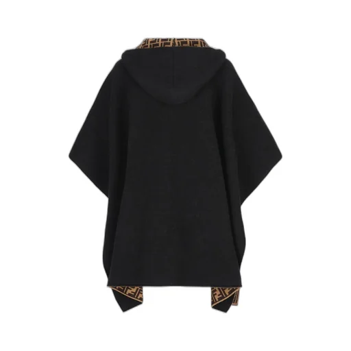 Fendi Kids Logo-Intarsia Knitted Cape