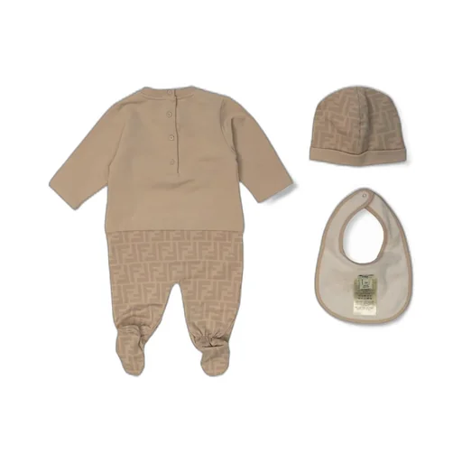 Fendi Kids Logo Printed Baby Set