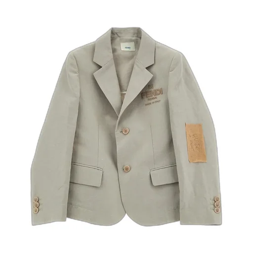Fendi Kids Logo Embroidered Tailored Blazer